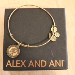 Alex and Ani Gold Saint Christopher Bangle Bracelet